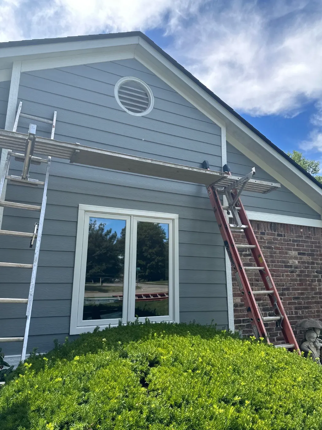 Fiber cement siding installed on a Sunblest Farms home